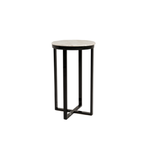 Black Cake Table with Marble Top