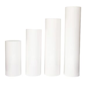 White Cylinder Pedestals