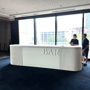 White Ribbed Bar
