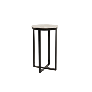 Black Cake Table with Marble Top