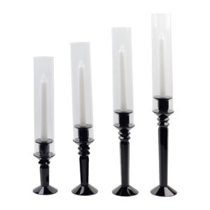 Black Lexi 4 Candle Holder Set