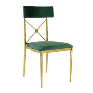 Brooklyn Chair with Green Velvet Pads