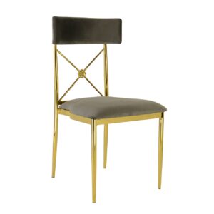 Brooklyn Chair with Grey Velvet Pads