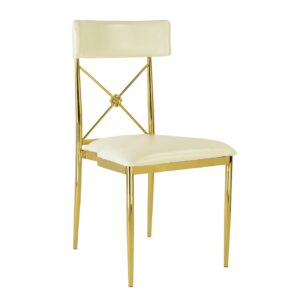 Brooklyn Chair with White PU Pads