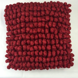 Crimson Nobbly Cushion