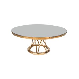 Alina Gold Table with Mirror Top 1.8m Round