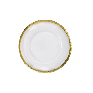 Gold Rim Glass Charger Plate