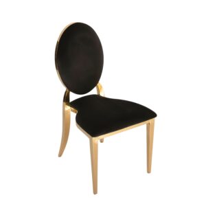 Black Velvet Gold Rim Chairs