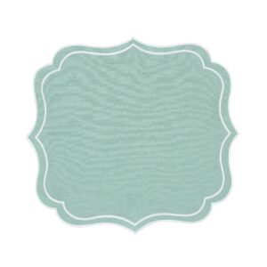Green Scalloped Napkin or Placemat