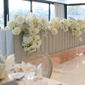 Grey Material Bridal Table