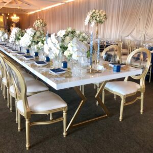 Geo Table with White Gloss Top