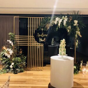Gold Modern Lattice Backdrop