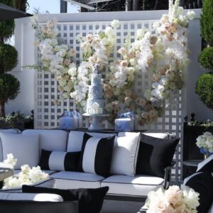 White Lattice Backdrop