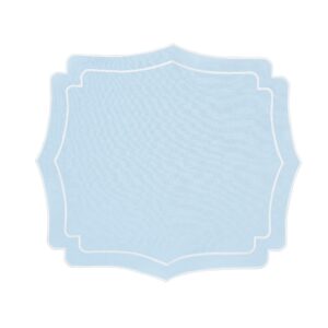 Light Blue Scalloped Napkin or Placemat