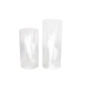 Perspex Cylinder Pedestal Set