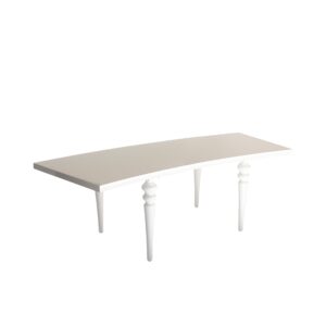 White Curved Table 2.4m