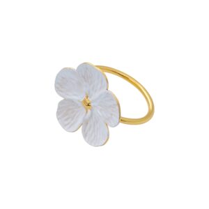 White Flower Napkin Ring