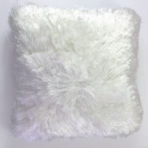 White Shaggy Cushion