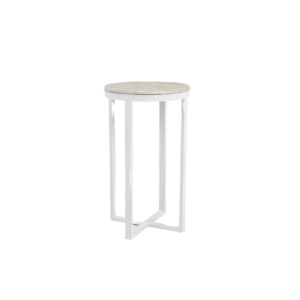 White Cake Table with Marble Top