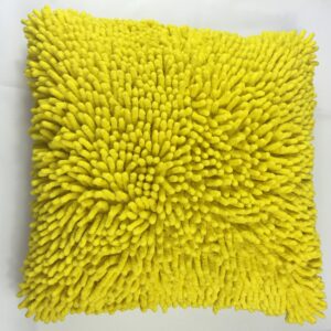 Yellow Shaggy Cushion