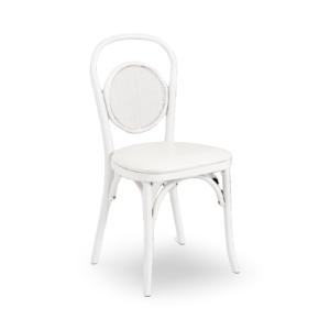 White Rattan Bentwood Chair